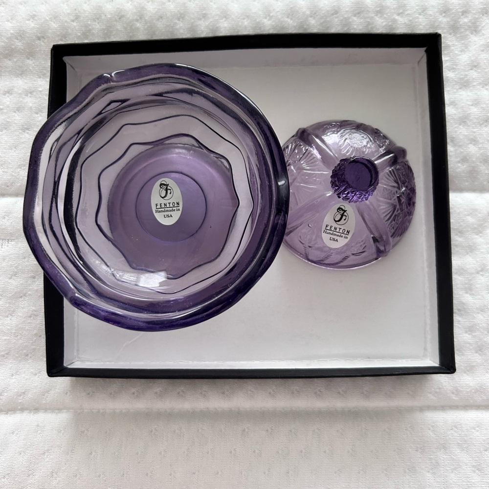 Vintage Fenton Violet Nut Dish